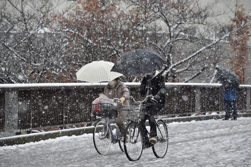 Elesett a hóviharban Japán középső része