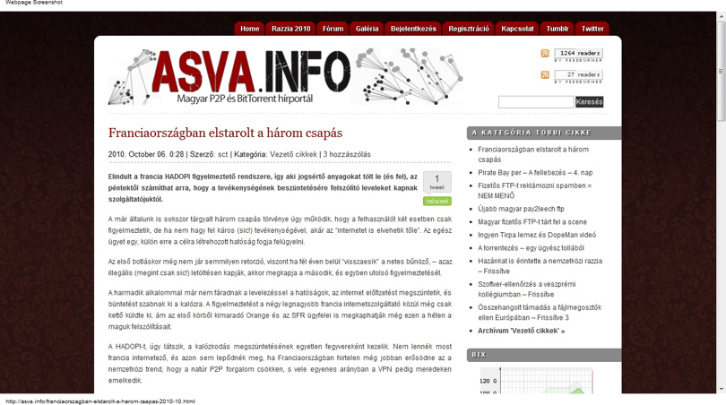 A franciák bevezették a három csapást az illegális le- és feltöltőkkel szemben