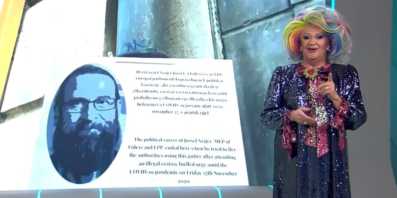 Csúszósak az ereszek! – figyelmeztet Lady Dömper az RTL Klub szilveszteri műsorában
