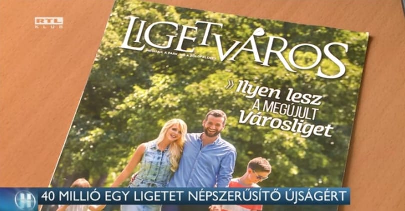 Csetényi cége 40 milliót kapott a 16 oldalas Liget-újságért