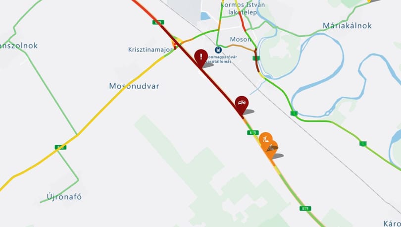 Négy kamion ütközött az M1-esen