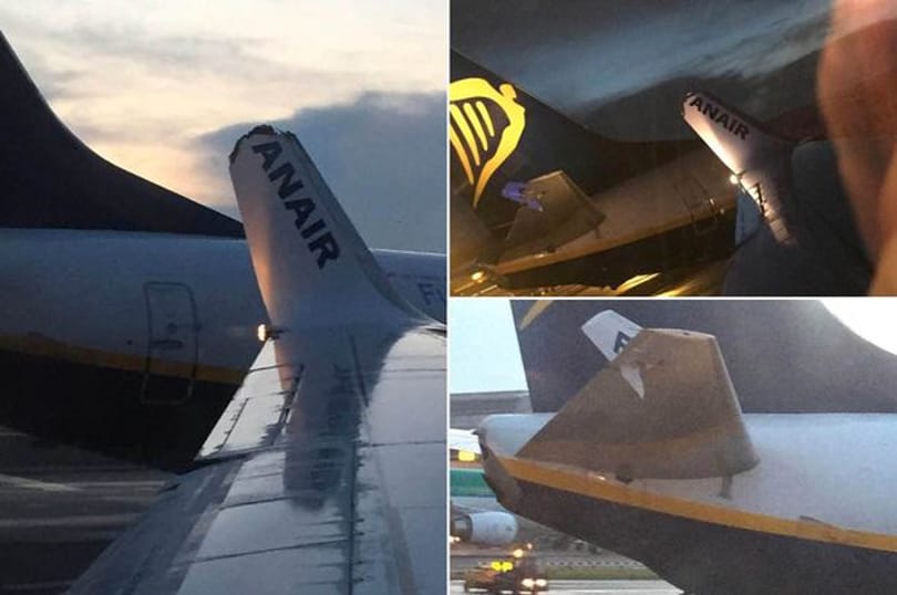 Egymásnak gurult két Ryanair-gép Dublinban – fotó