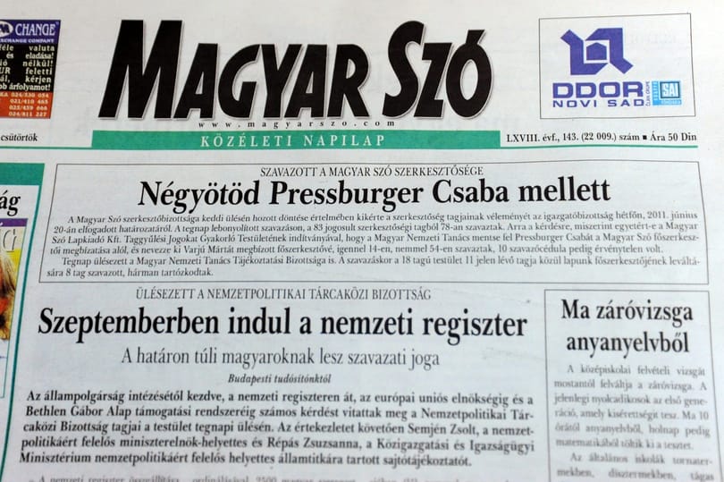 Félmilliárdos magyar kormánytámogatást kap a vajdasági Magyar Szó