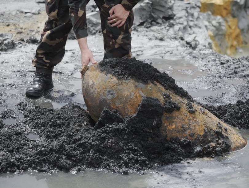 Egytonnás légibombát találtak Csepelen a Kvassay-hídnál