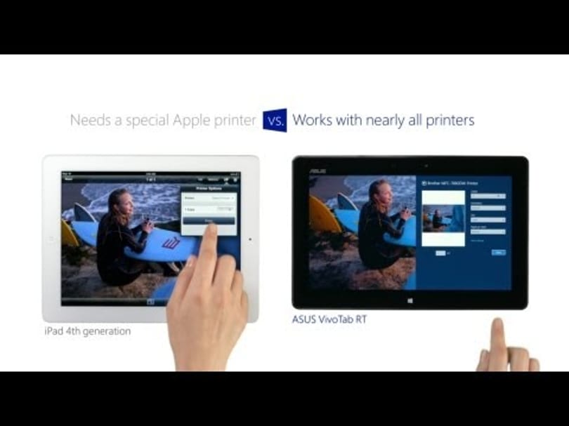 Béna az iPad a Microsoft szerint