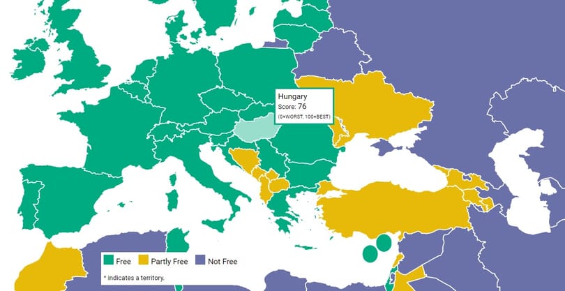Esett a magyar szabadságindex, Orbán példáját ragadósnak tartják