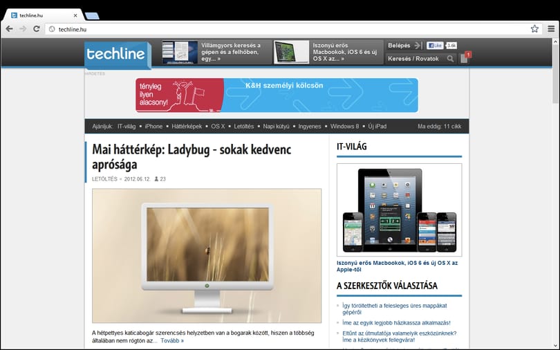 Megérkezett a Windows 8 Metro felületéhez idomított Chrome