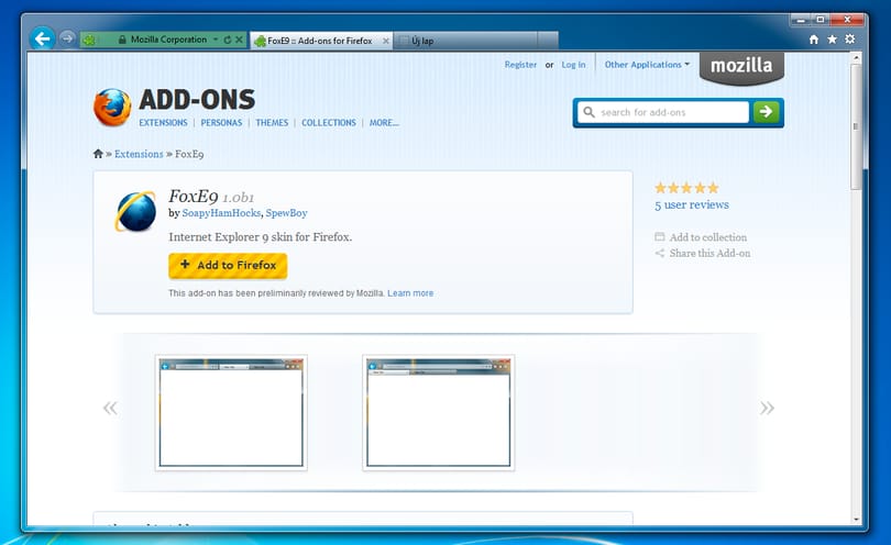 Így varázsolhatunk IE9-et a Firefoxból
