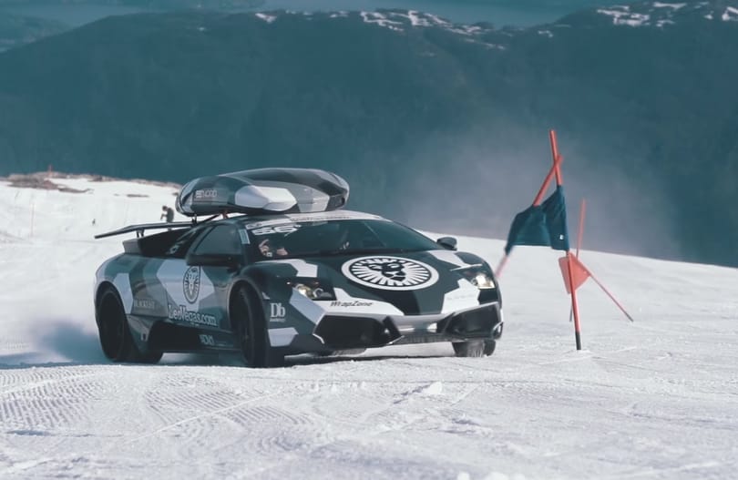 Nézze meg, megéri: így szántja fel a sípályát egy Lamborghini Murcielago – videó