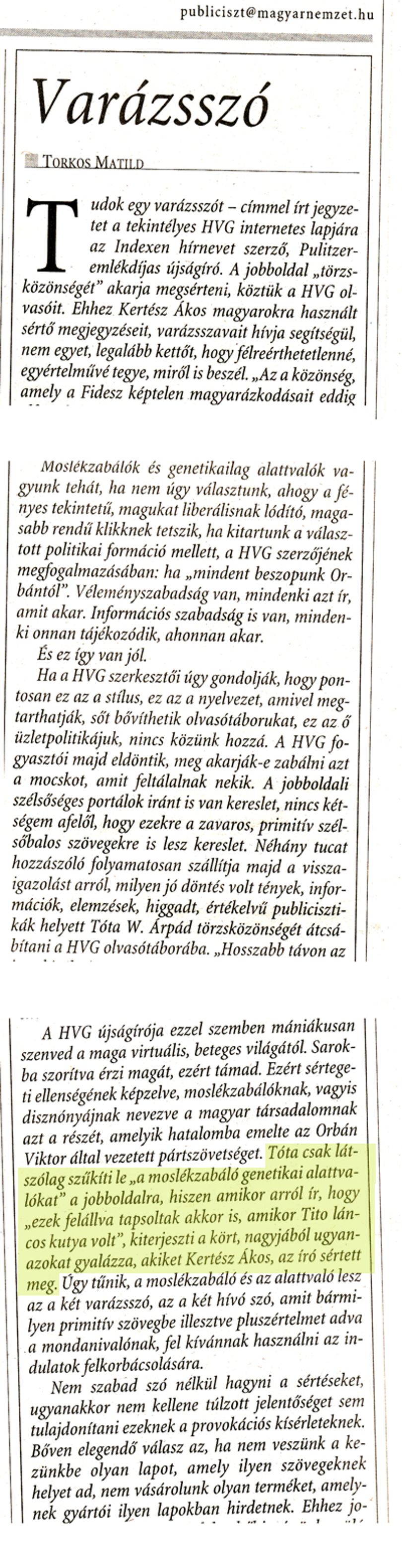 Torkos Matild a...