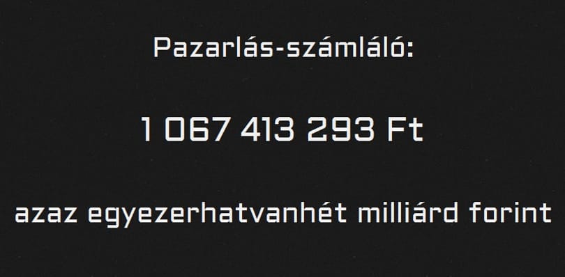 Három nulla hiányzott Gyurcsányék Pazarlásszámlálójáról
