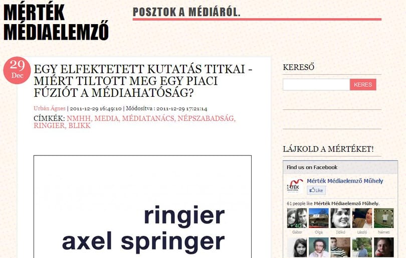 Ezért kaszálta el a Ringier-Axel Springer fúziót a Médiatanács
