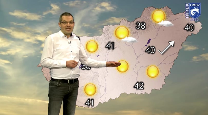 Röviden? Baj van. – 2050. július 10-re szóló időjárás-előrejelzést adott ki az OMSZ