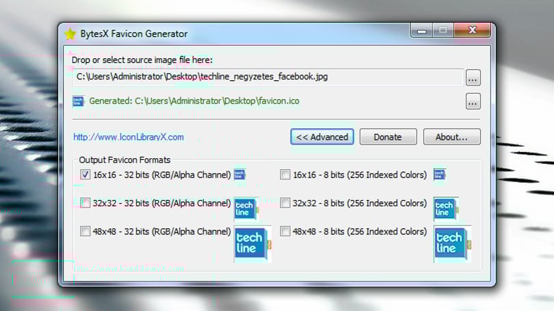 Favicon készítés offline, egy mozdulattal