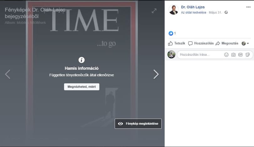 A Facebook kamufotó posztolásán kapott egy DK-s politikust