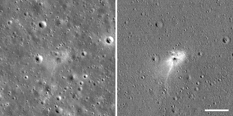 Megtalálta a NASA a Holdon szétloccsant izraeli szondát