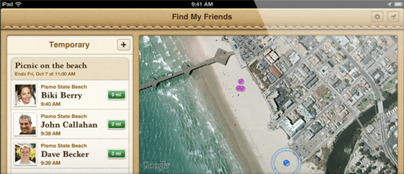 Megjelent a Find My Friends alkalmazás iPhone-ra és iPadre
