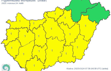 Zivatarokra figyelmeztet a HungaroMet: akár jégeső is jöhet hétfőn