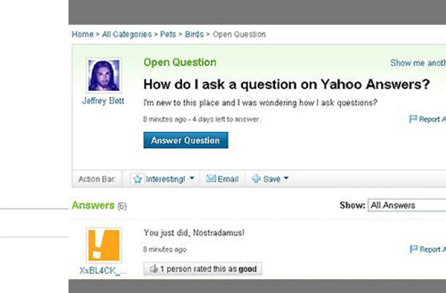 Yahoo Answers furcsa kérdések