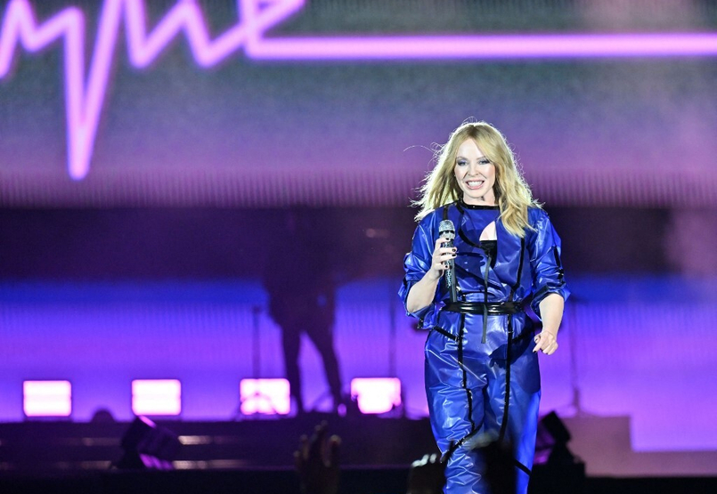 Fighting Madonna, who isn't slowing down even at 56 - comes Kylie Minogue