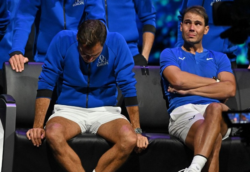 The sight of Federer and Nadal crying next to each other doesn't leave a dry eye