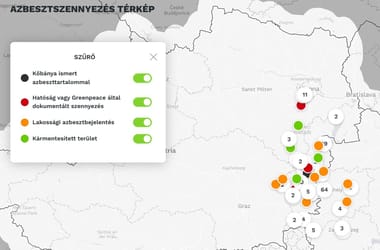 Térképre vitte az azbesztszennyezést a Greenpeace, és várják a lakossági bejelentéseket