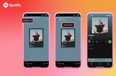 Összebútorozott az Instagram és a Spotify
