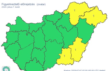 Négy megyében zivatar miatt adtak ki figyelmeztetést, délutánra azonban felmelegszik az idő