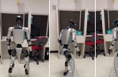 Dolgozókra „támadt” egy humanoid robot, aztán jött a csavar a történetben – videó
