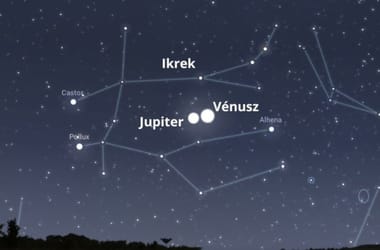 Hétfőn, kedden, szerdán kell majd felnézni az égre: feltűnően közel kerül egymáshoz a Vénusz és a Jupiter