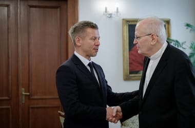 Erdő Péter bíboros kedden Magyar Pétert fogadta