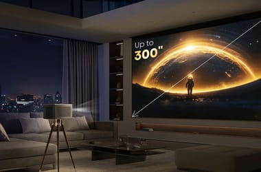 Tévéhelyettesítő: akár 762 centis képet is kivetít a falra, közben a szemnek sem tesz rosszat a Hisense új projektora