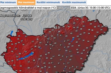 42 Celsius-fokot mértek, megdőlt az országos abszolút melegrekord Szécsényben