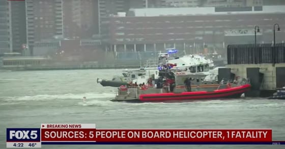 A Hudson folyóba zuhant egy helikopter, hat ember veszítette életét
