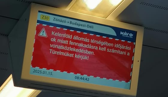 Hideg volt, esett a hó, a MÁV-nál késésekre figyelmeztetnek