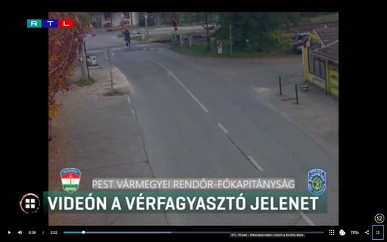Leszakította a sorompót, megálljt intett a közeledő vonatnak és átbiciklizett a vasúti átkelőn egy sződligeti férfi - videó