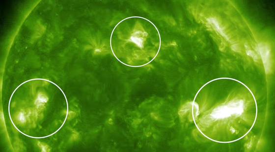 Technology: Explosions in four places shook the sun at the same time, and NASA recorded it all – video