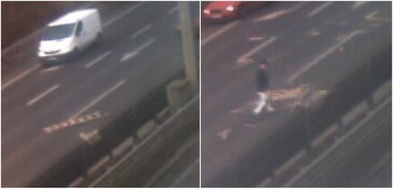 Elhagyott rakományát kezdte szedegetni az M0-s belső sávjában egy autós – videó