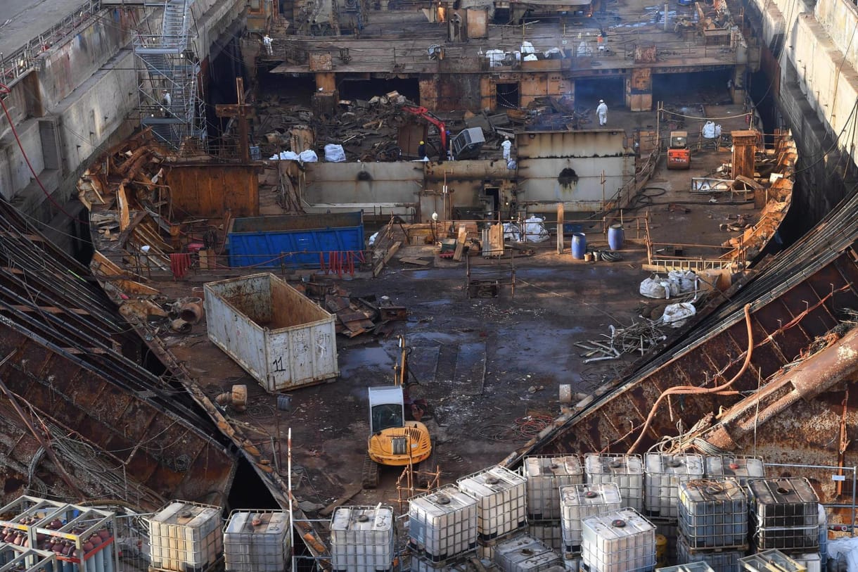 Ez az óriási roncstelep most a Costa Concordia - fotók