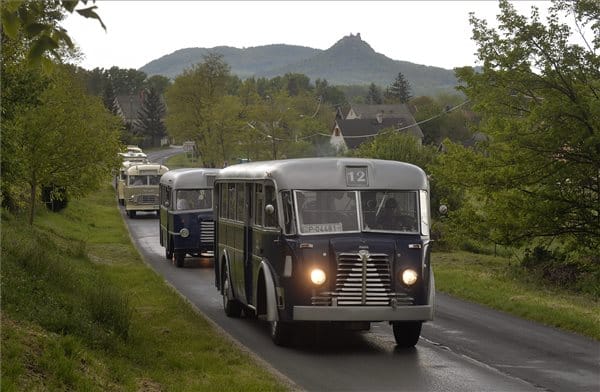 Retró buszkonvoj vonul végig péntek délelőtt Budapesten