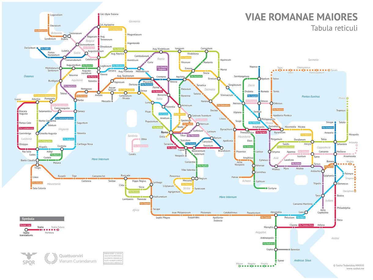Így néz ki az ókori római úthálózat metróstílusban