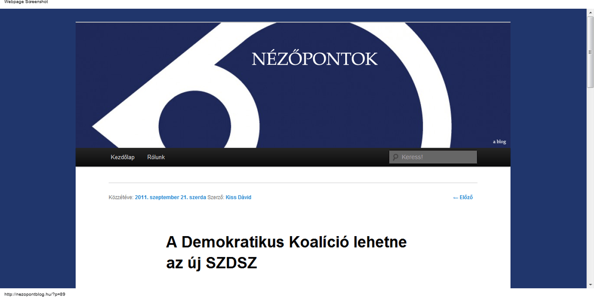 Az új SZDSZ lehetne a Demokratikus Koalíció