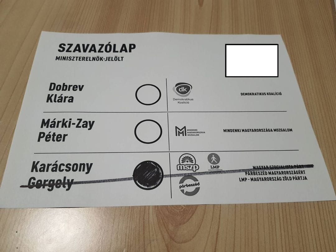 Megnézheti, hogy néz ki az új, filctollal javított előválasztási szavazólap