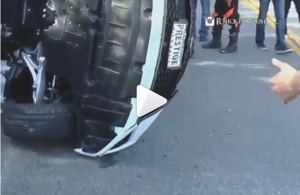 Roppant kínos: összetörte apja új luxusautóját a tini – videó