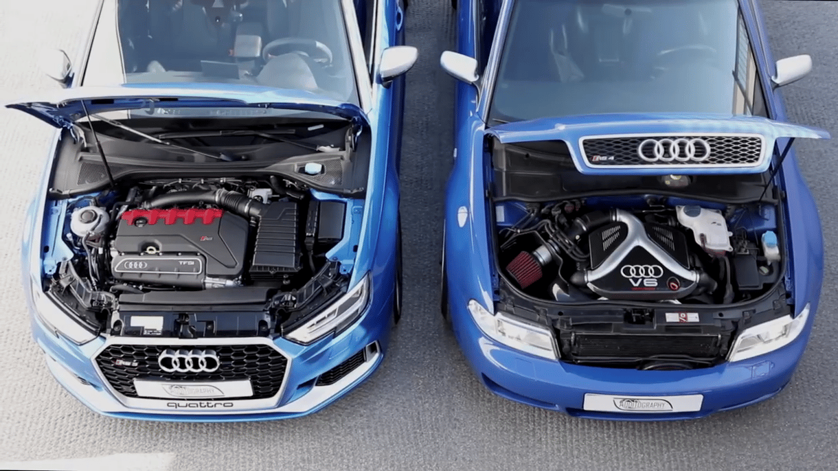 Oldschool vs. newschool: az Audi RS4 az RS3 ellen – videó