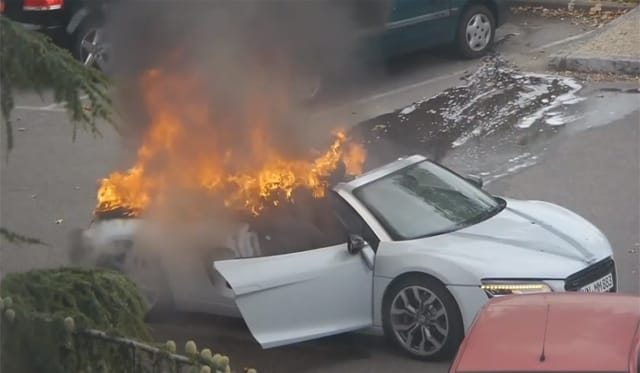 Esküvőn égett porig egy Audi R8 Spyder – videó