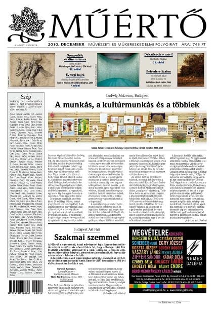 Megjelent a Műértő decemberi száma