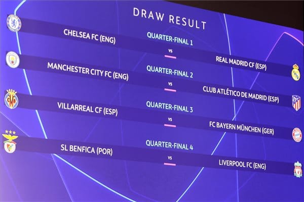 Real Madrid–Chelsea és Manchester City–Atlético Madrid jön a Bajnokok Ligája negyeddöntőjében
