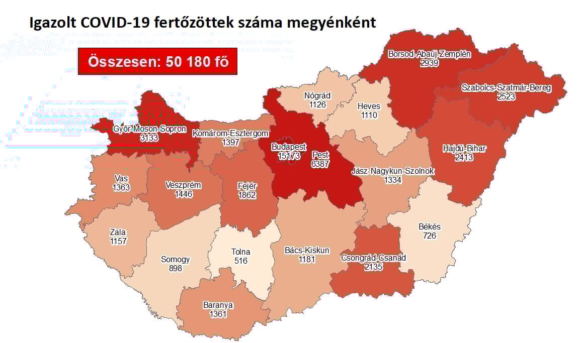48 újabb áldozata van a járványnak, 1423 fertőzöttet találtak