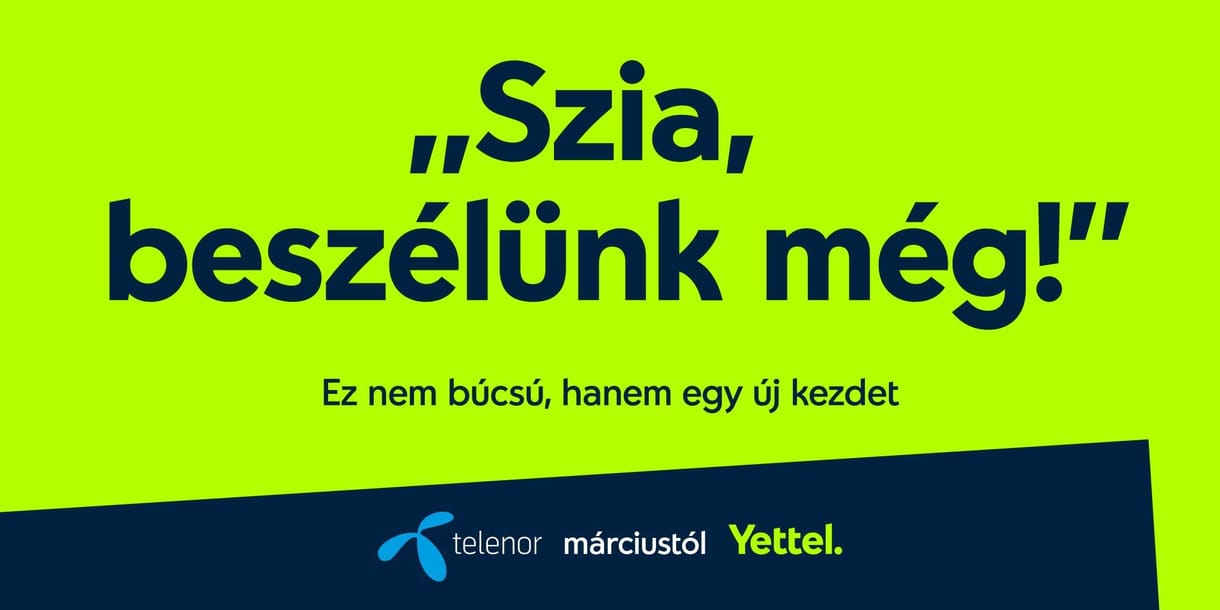 Nevet vált a Telenor, szokhatja az újat: itt a Yettel. – néhol lesz pont a végén, néhol nem